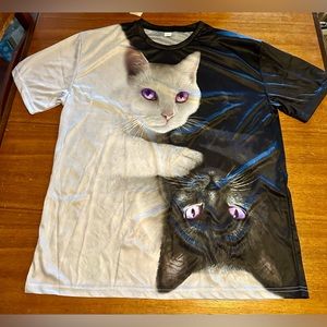 Graphic Tee Car Ying Yang Print Size 4XL